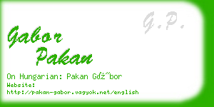 gabor pakan business card